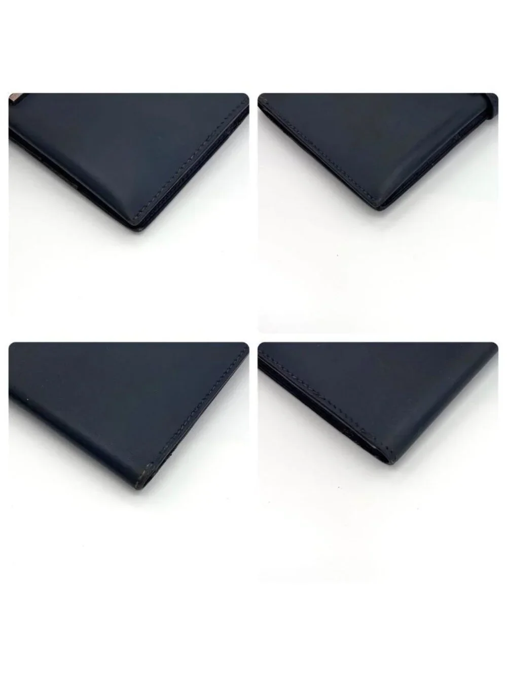 Hermes Bearn Classic Box Calf Navy Wallet Bifold